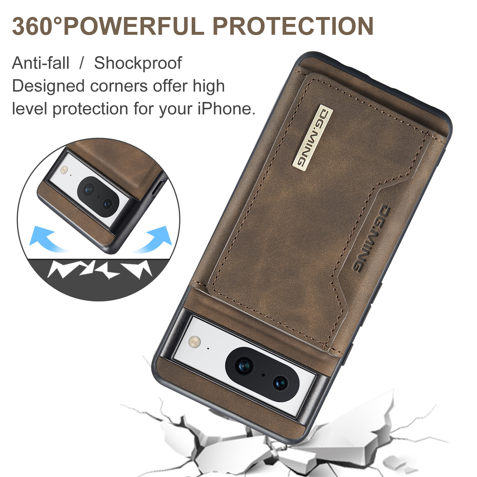 Custodia magnetica con portacarte per google pixel 8 e 8a_voghion.com