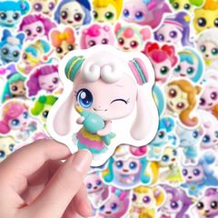 勇気、熱意、Qバージョンのかわいいステッカー160枚、かわいい周辺装飾ハンドブック素材、防水