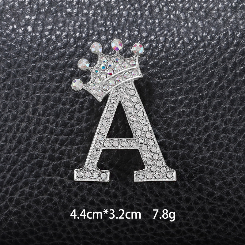 Simple Style Letter Crown Zinc Alloy Inlay Rhinestones Unisex Brooches display picture 1