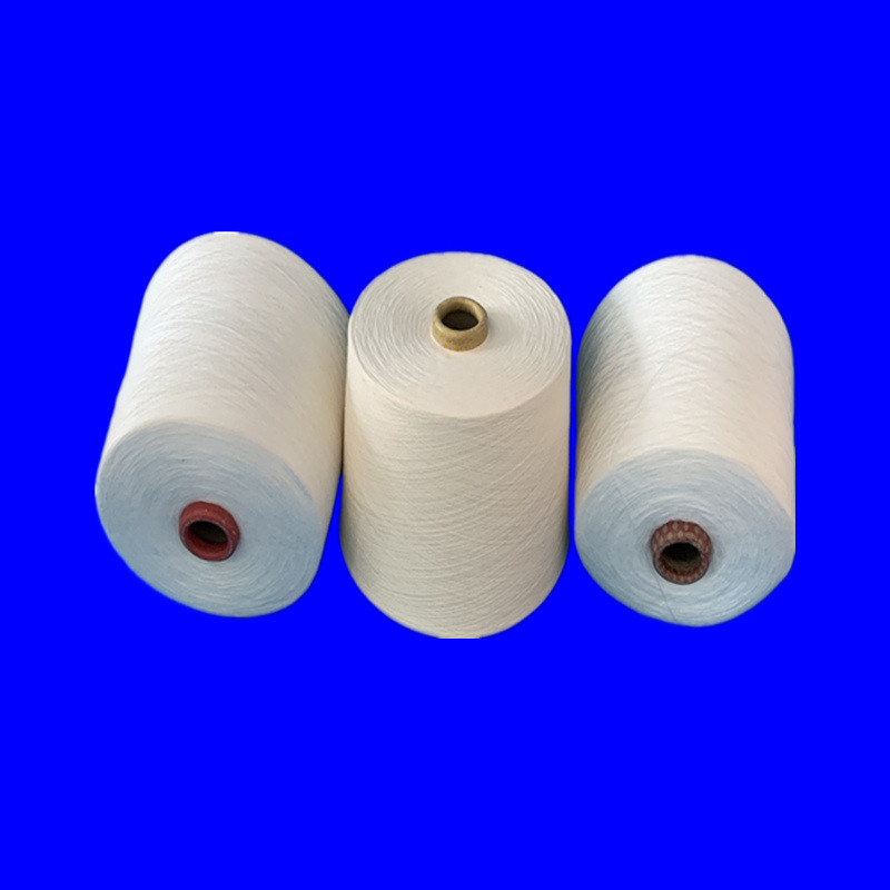 厂家直供气流纺涤棉纱26支OET65/C35 26S 针织漂白用大化原棉纱