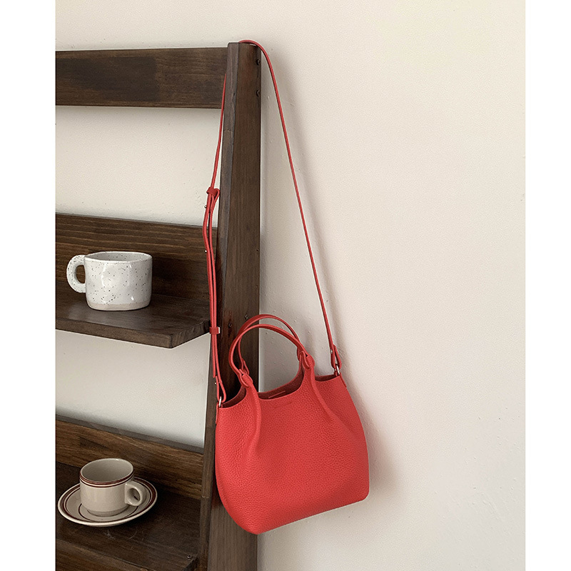 Soft small tote for women's 2024 new top layer cowhide crossbody bucket ba, enuine leather hih-end sinle shoulder_voghion.com