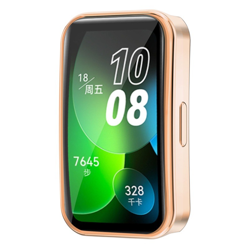 Aplicable a Huawei pulsera banda 8 NFC funda protectora Huawei pulsera 8 electrochapado TPU todo incluido resistente a la caída caso