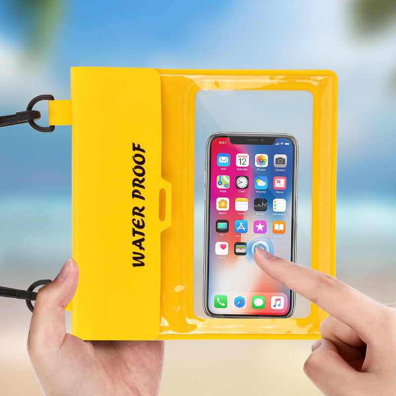 タッチスクリーン付き大容量携帯電話防水バッグ、水泳、ダイビング、ラフティング、温泉、海辺の写真撮影、女性用クロスボディ防水バッグ|undefined