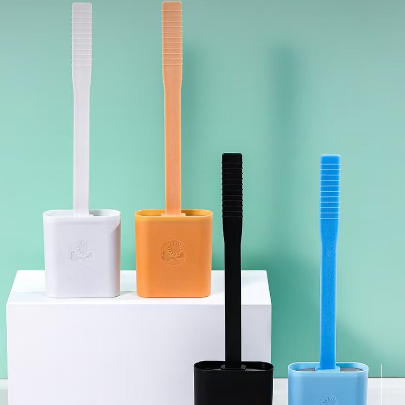 New Silicone Toilet Brush, No Dead Corners and Crevices, Special Household Set, Multi-Functional Bathroom Cleaning Brush