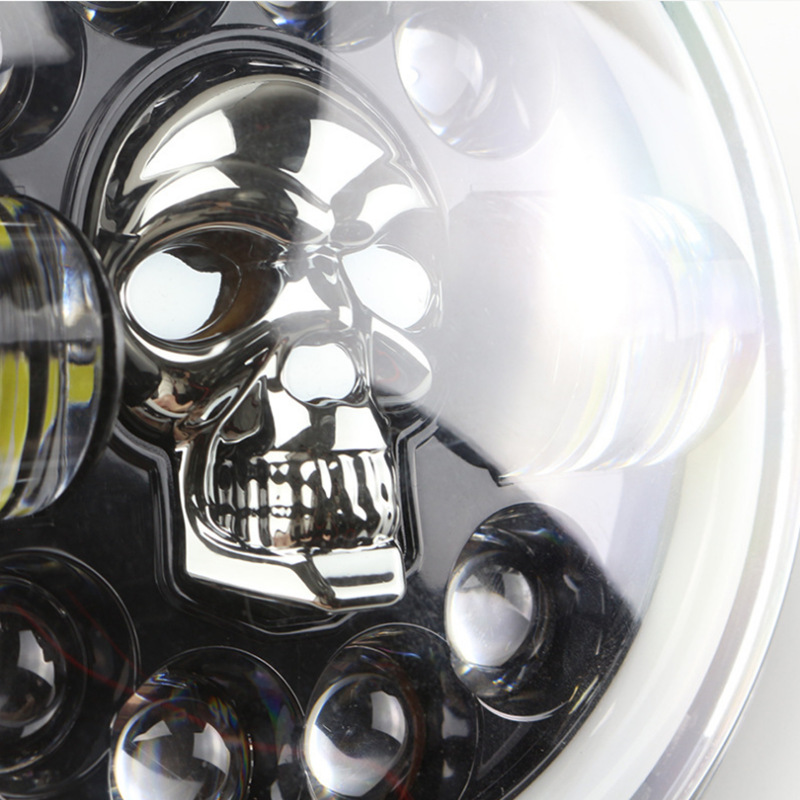 Faros LED para automóviles, accesorios modificados de 7 pulgadas, vehículos todoterreno, nuevas luces de calavera, faros Harley