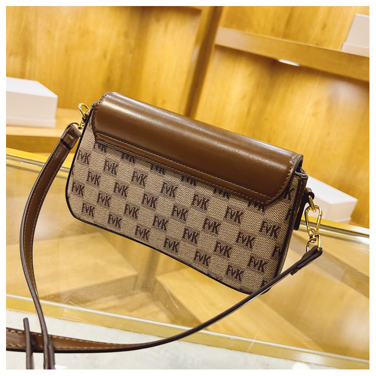 Borsa a tracolla Nicchia di personalità Nuova borsa a tracolla abbinata a colori con stampa retrò di alta qualità Borsa da donna per pendolarismo quotidiano_voghion.com