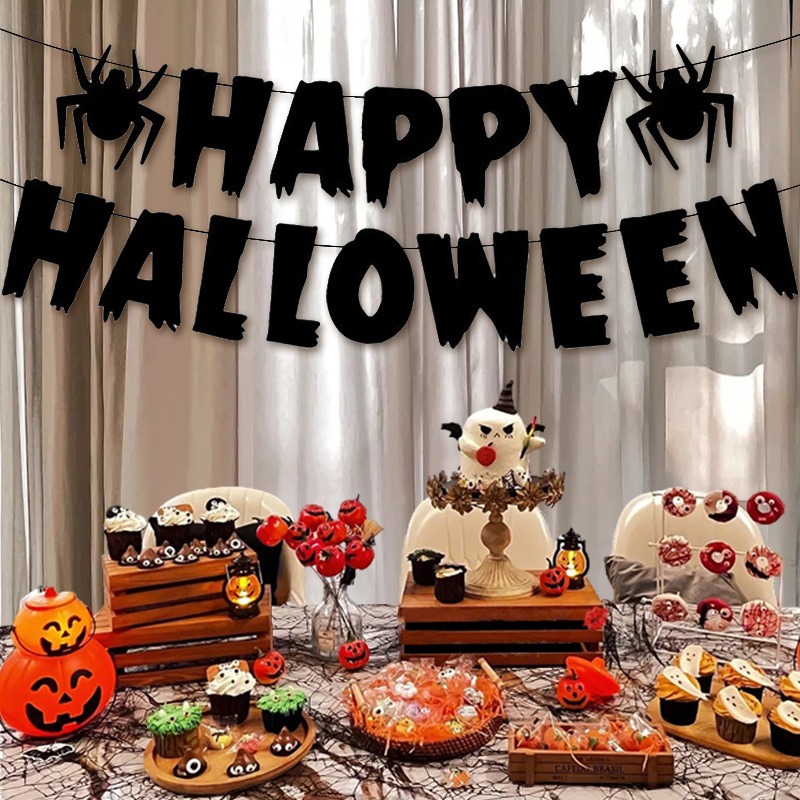 ハロウィンバナー、コウモリフラッグ、テーマパーティーフラワーバナー、フラッグ、誕生日フラッグ、パーティーデコレーション小道具|undefined