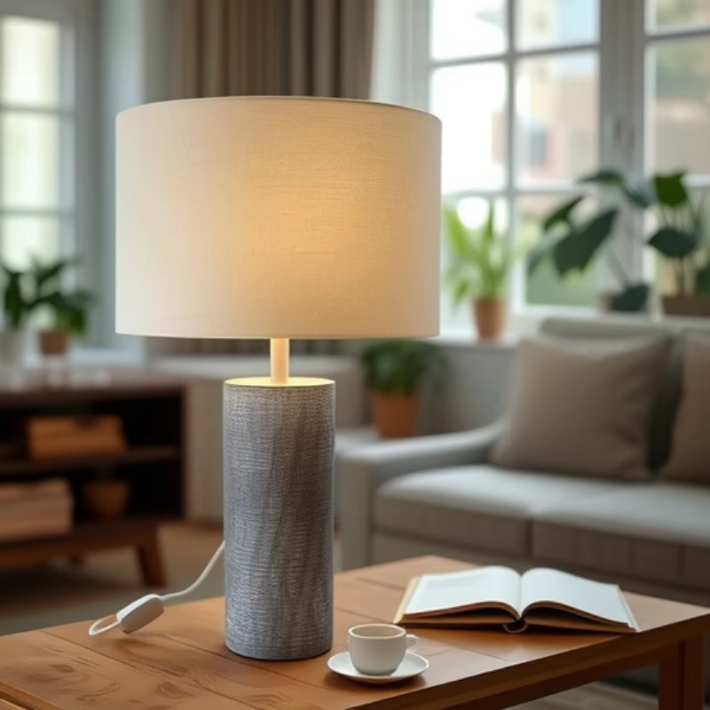 Nueva decoración moderna simple agujero lámpara de piedra estilo nórdico diseño creativo retro decoración de cabezal de cama