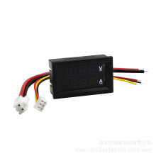 (红蓝10A)DC0-100V 10A LED直流双显示数字电压电流表头 带微调