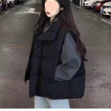 棉马甲女款新款春夏外穿宽松百搭学院风背心马夹坎肩外套