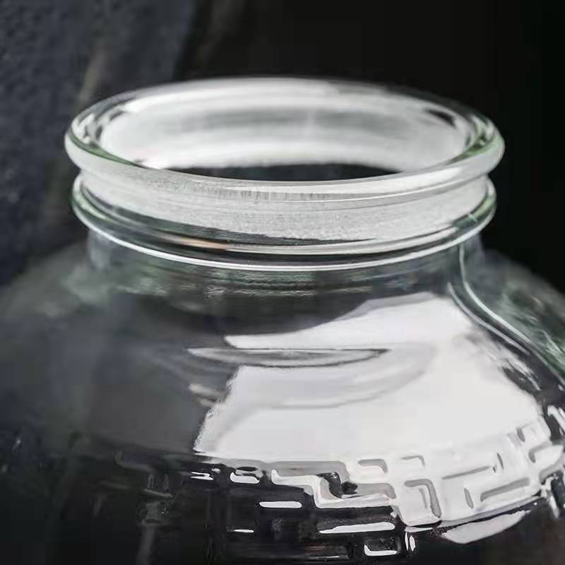Manufacturer direct sale thick glass wine jar household food storage jar ginseng wine jar pickled vegetable jar wholesale