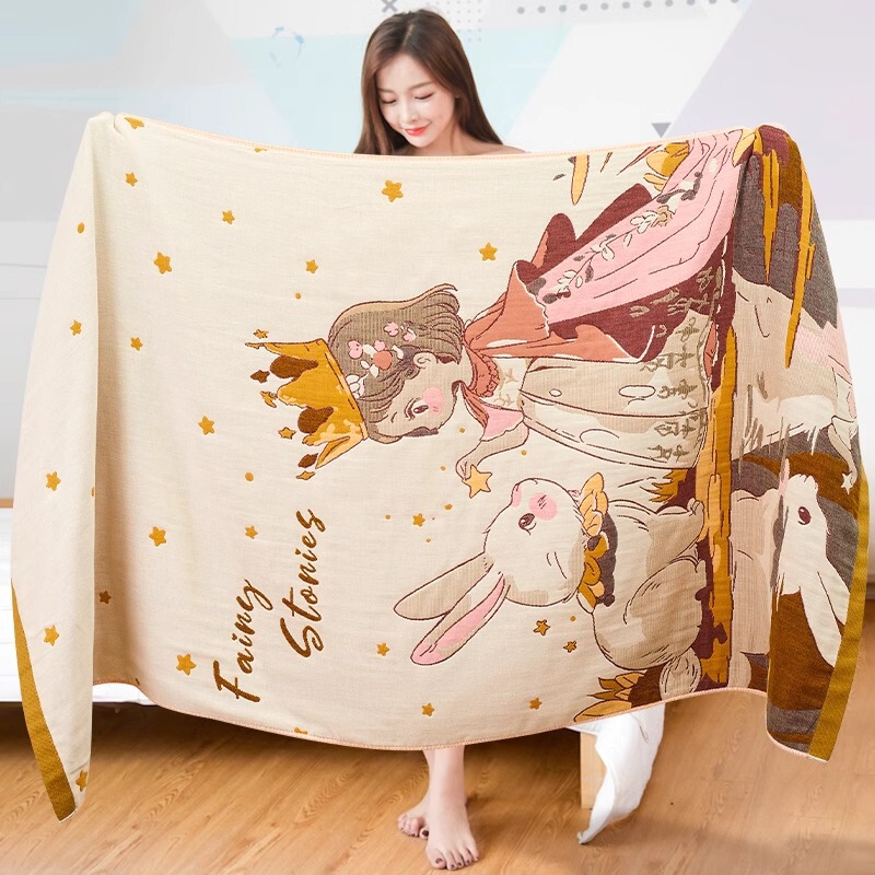 Pure Cotton Four-Layer Gauze Bath Towel, Pure Cotton Absorbent, Quick-Drying Wrap, Dormitory Oversized Towel, Lint-Free Household Blanket