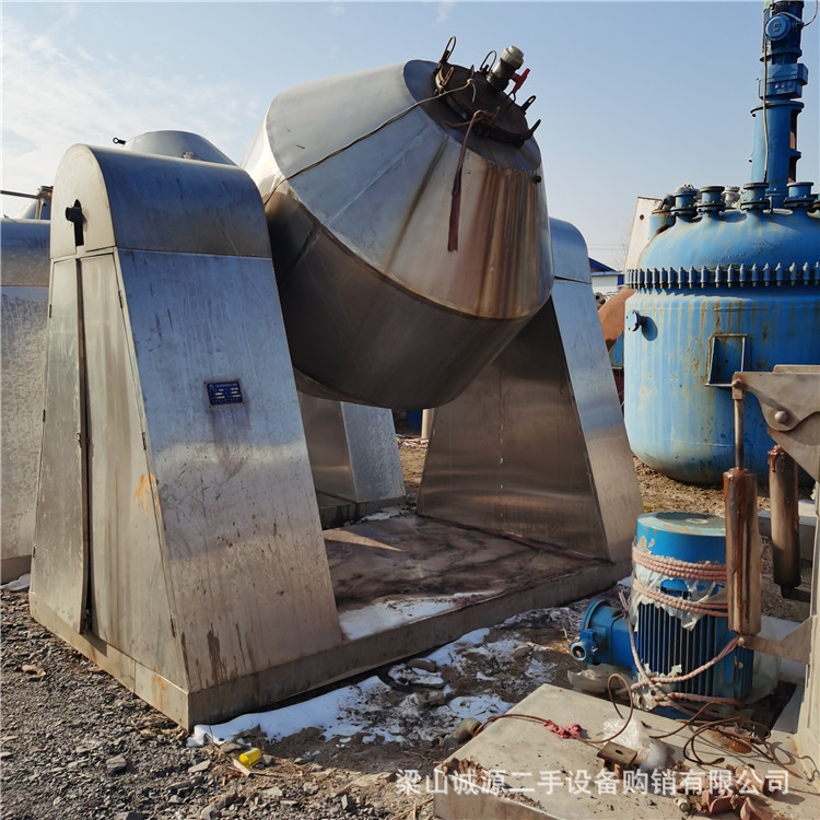 山东出售 二手搪瓷双锥干燥机 二手九成新双锥真空干燥机