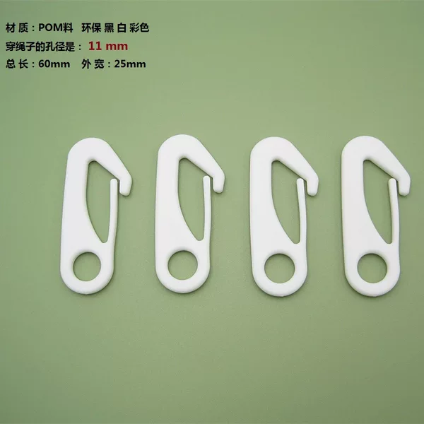 Hole 11mm Latex Tube Hook Plastic Elastic Rope Hook Buckle Tent Hook Buckle Elastic Rope Hook Rope Hole 11mm