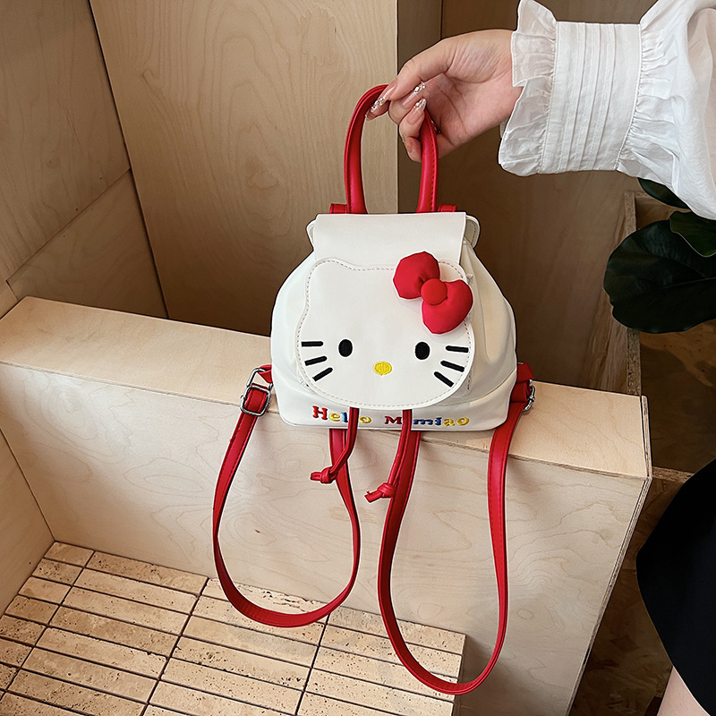 Japanese Style Cute Kitty Cat Backpack Women's 2025 New Fashion Mini Backpack Travel Kidsren's Small School Bag