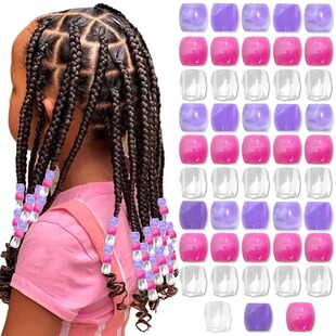 Amazon Hot Sale Dirty Braid Accessories Big Hole Beads Multicolor in stock Colored Beads Decorative Hair Bead