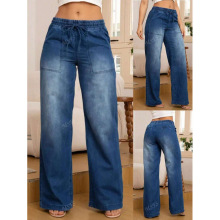 J 54100 Drawstring Wide Leg Jeans ��������ţ�п�羳����