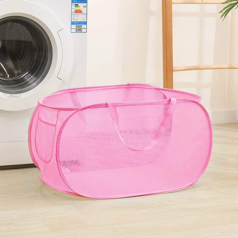 Laundry Basket, foldable mesh storage basket, vertical/horizontal 36×36×58 cm, lightweight