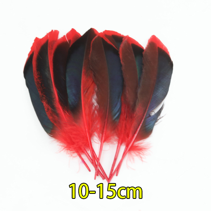 Plumas rojas al por mayor boda jardín de infantes diy plumas hechas a mano pieles de pavo pendientes de plumas de ganso accesorios accesorios de ropa image 25