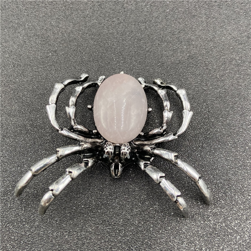 Gem Inlaid Spider Multicolor Pendant Brooch Dual-purpose Necklace Brooch Diy Accessories display picture 13