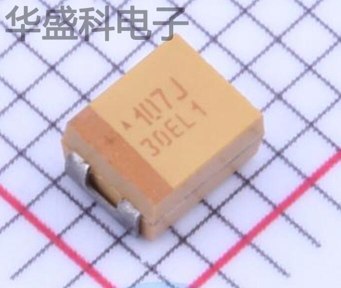 TAJB107K006RNJ 描述 100uF(107) ±10% 6.3V 钽电容器