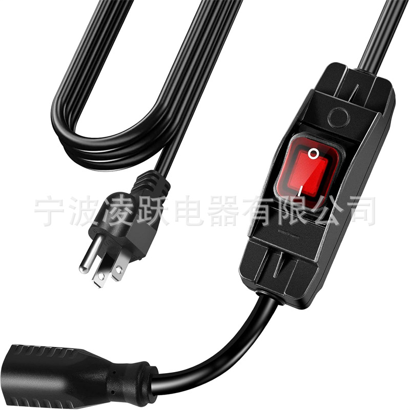 延长线带开关开/关防水开关 10 英尺无插入和拔出复古立体声设备