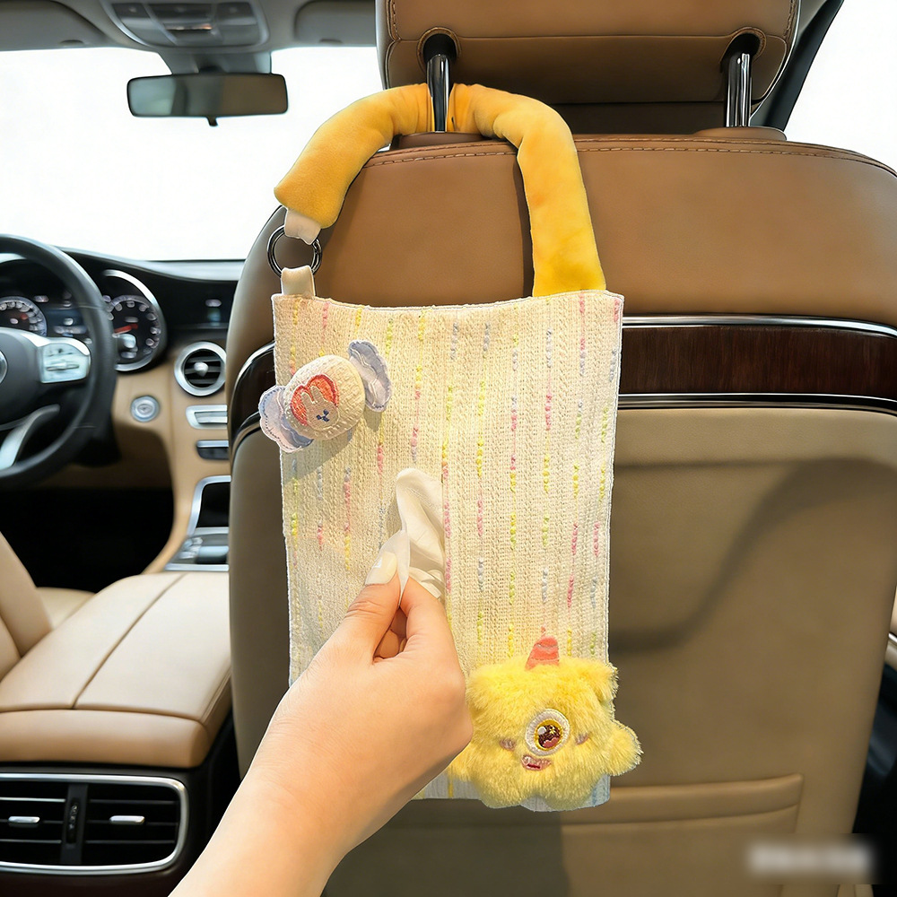 Bolsa de toallas de automóvil personalidad bolsa de dibujos animados lindos arco amor asiento de automóvil colgante sensación de mujer ins