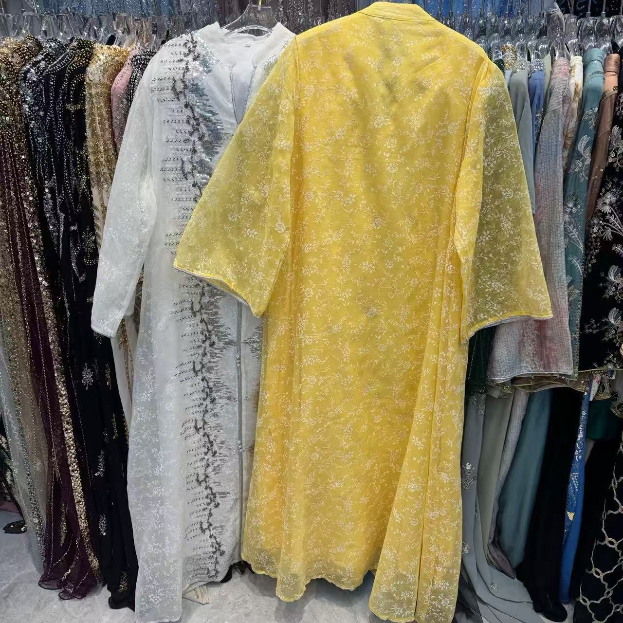 Middle Eastern Cross-border Embroidered Beaded High-end Robe, 2025 New Model, Loose Plus-size Long Dress, Elaborate_voghion.com