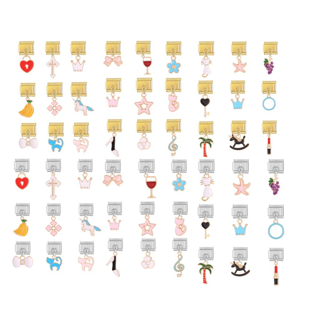 Трансграничные волосы Итальянский модуль смешанного цвета Рождественский кулон браслет набор съемный свободно с подвеской DIY