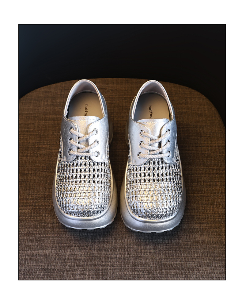 Giày sneaker nữ đế dày lưới thoáng khí, kiểu hai mang — Màu đen chi tiết 19