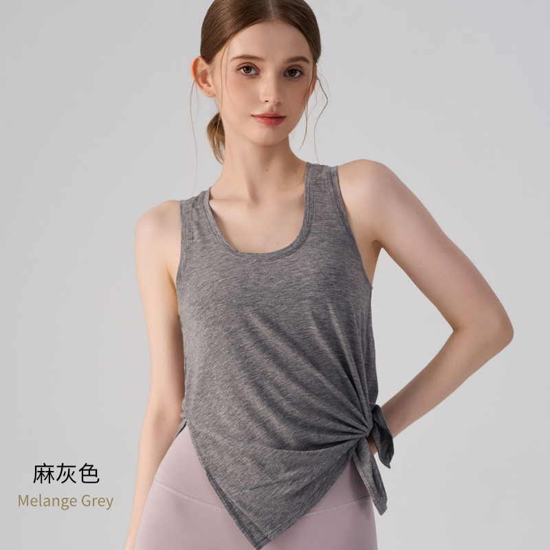 Europa y América deportivo chaleco de acondicionamiento rápido secado ventilador camiseta deportiva sin mangas camiseta de correr pilates ropa de yoga blusa