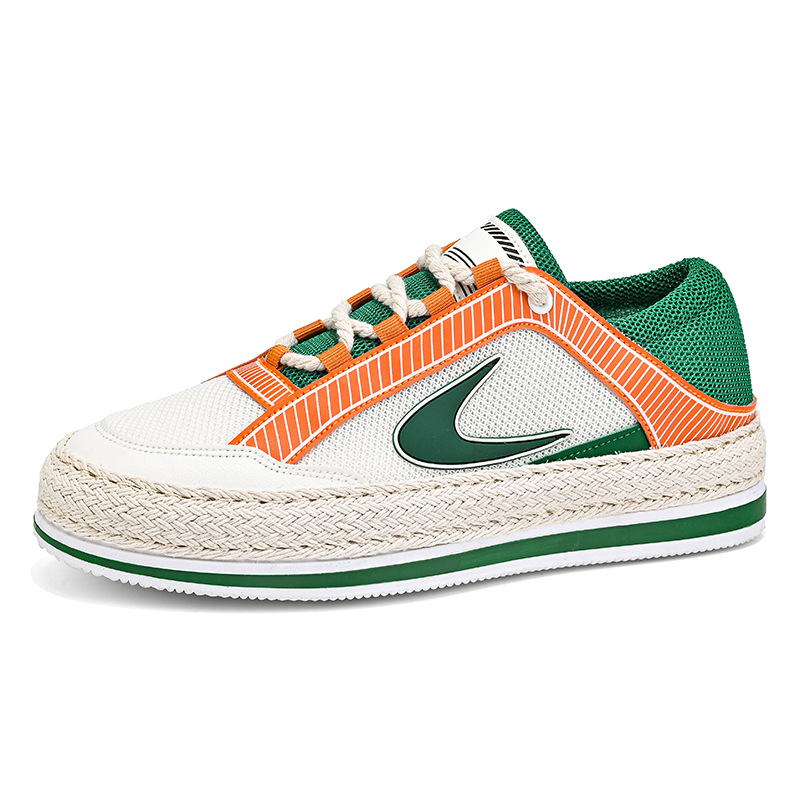 Scarpe da uomo autunnali Nuove scarpe sportive in mesh Un pedale Scarpe da marea intrecciate in paglia a doppio scopo con fondo spesso Scarpe casual da studente traspiranti da uomo_voghion.com