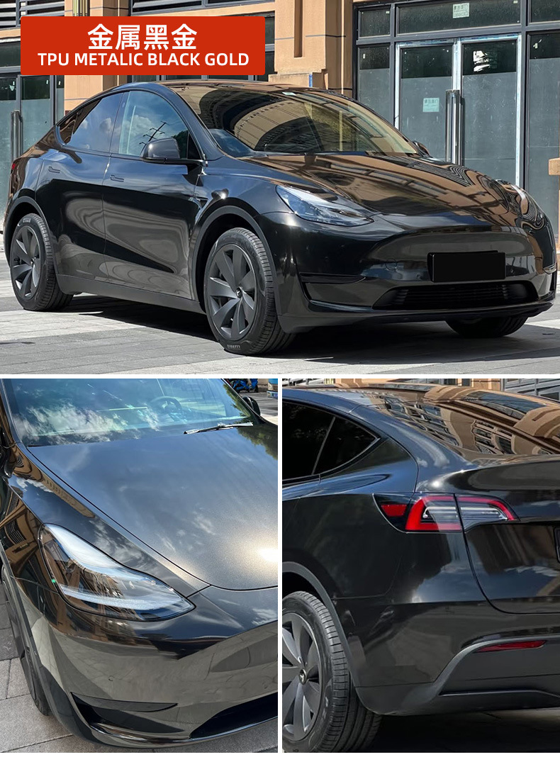 Liquid Metal Shadow Gold Tpu Paint Protection Film Self-Healing Colored Ppf Roll Material Glossy Car Body Protection Film