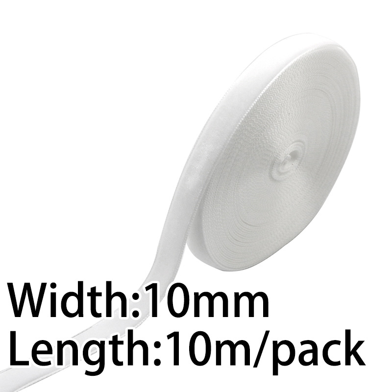 1cm cinta de flocado cinta de terciopelo unilateral tela de decoración de vacaciones arco hecha a mano costura al por mayor 10m paquete