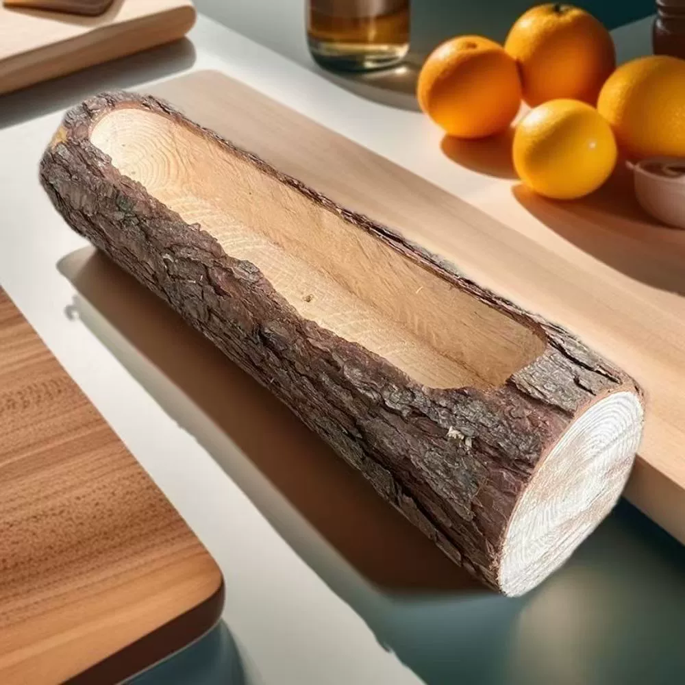 Деревянный желоб для цветов, суккулентный бревенчатый цветочный горшок, цветочный желоб из цельного дерева, цветочный горшок, настенный подвесной деревянный желоб, популярный реквизит для фотографий