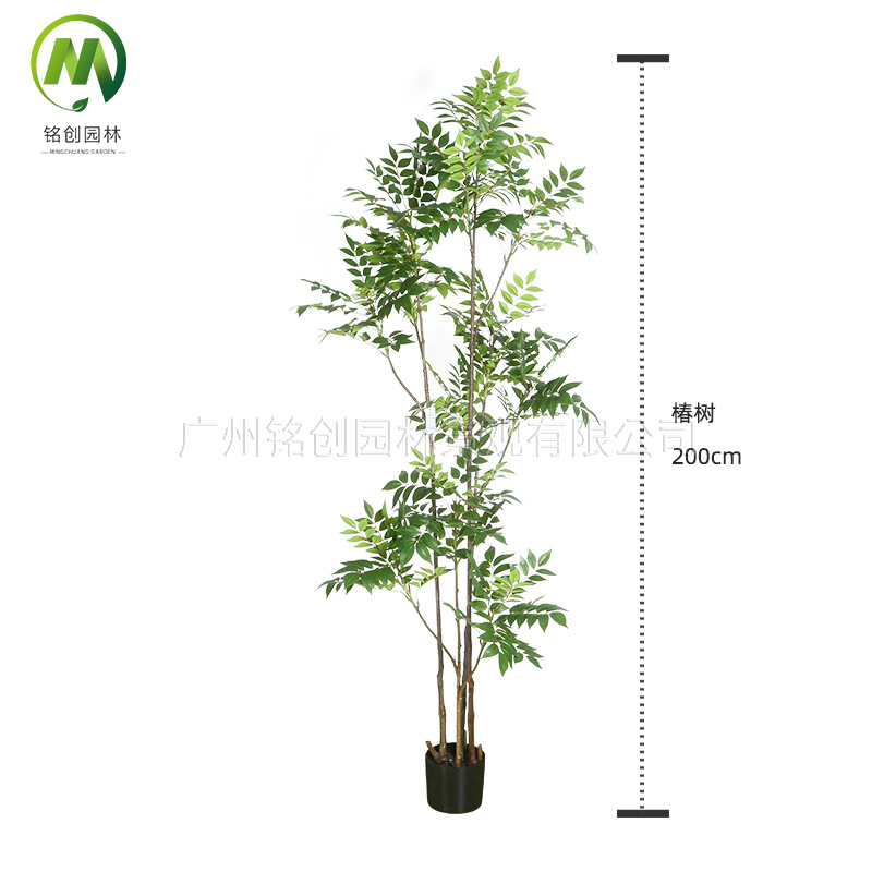 Planta de simulación de Amazon, madera lacada, plantas verdes, plantas de lujo ligeras de alta gama, plantas en maceta, paisajismo interior para el hogar, eucalipto biónico