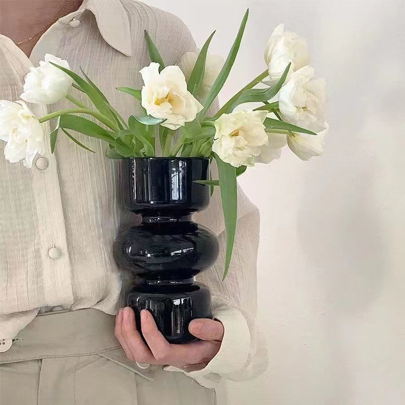Florero de vidrio hidropónico de estilo europeo personalizado, decoración simple, florero de estilo ins, decoración creativa para el hogar de alta gama