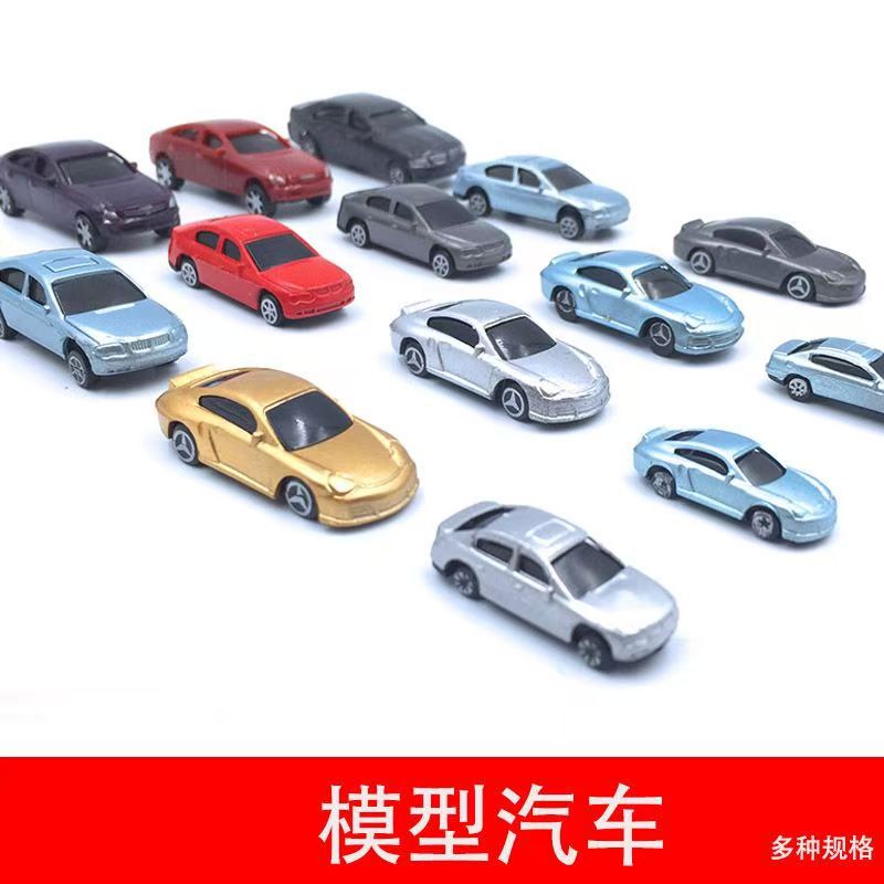 Mini Car Container Car Model Simulation Plastic Toy Car Children's Educational Building Sand Table Decoration Material