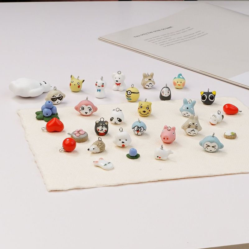 景徳鎮セラミックビーズ特殊な形状の漫画のキャラクター動物ルースビーズ手作り DIY ジュエリーアクセサリー材料卸売|undefined