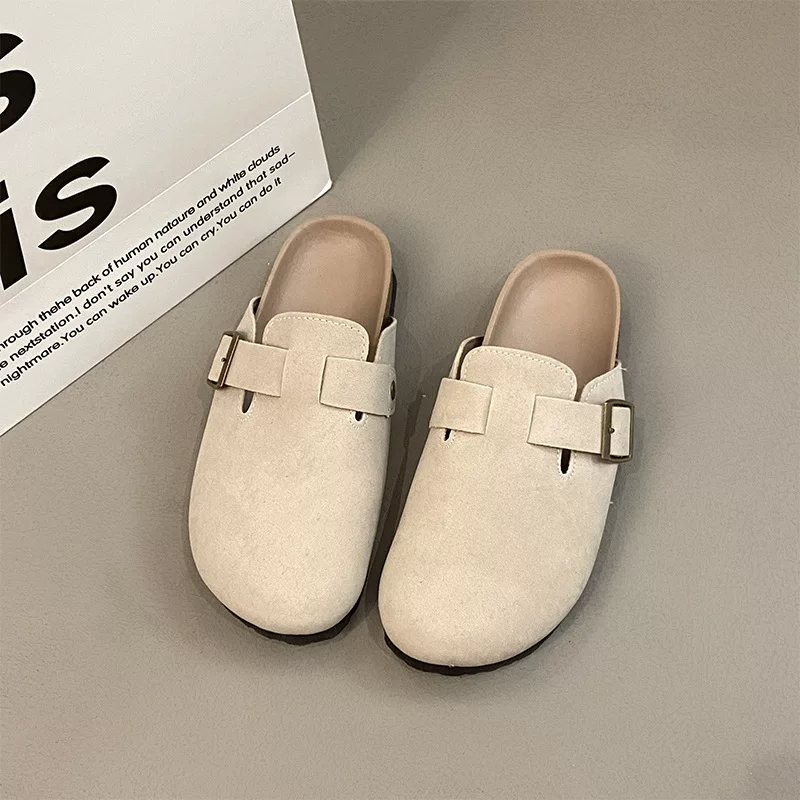 Новые обувь Birkenstock для женщин весна и осень, домашняя плоская подошва простая и модная верхняя одежда женская сумка-наконечник пол-slippers оптовая