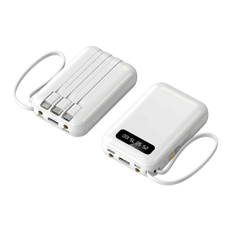 卸売カスタマイズされたワイヤーパワーバンク 20000 mAh コンパクトポータブルデジタルディスプレイモバイル電源ギフトロゴ|undefined