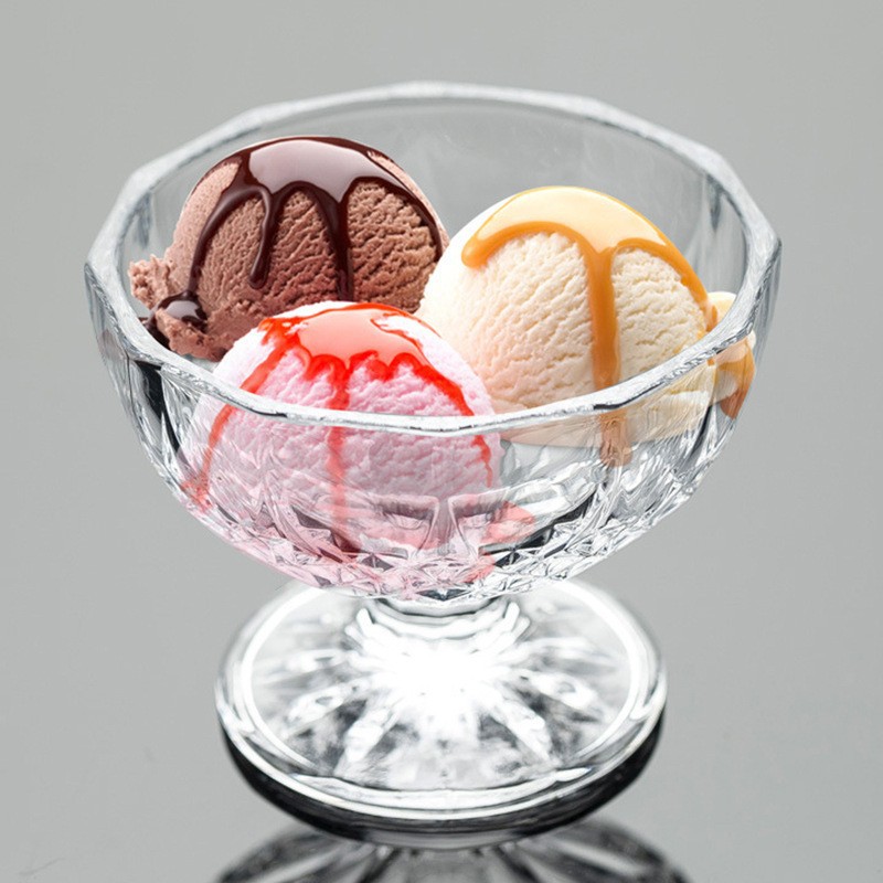 Taza de helado al por mayor taza de jugo taza de té de leche de vidrio taza de postre taza de helado creativo batido taza de helado