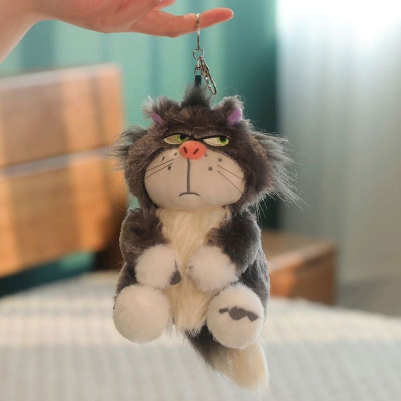 漫画ルシファーキャットバッグペンダントぬいぐるみかわいい猫ぶら下げ車のキーホルダースクールバッグペンダントミニ|undefined