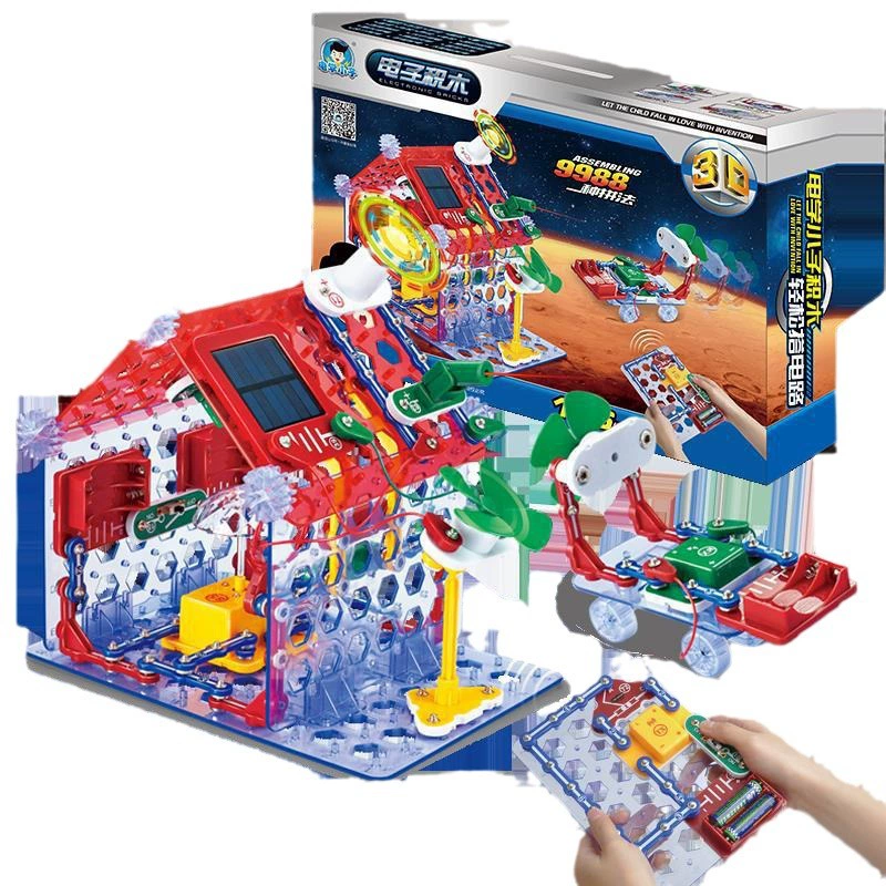Electronic constructor for experiments, toy for boys, physics, circuit, Birthday gift, 10 years