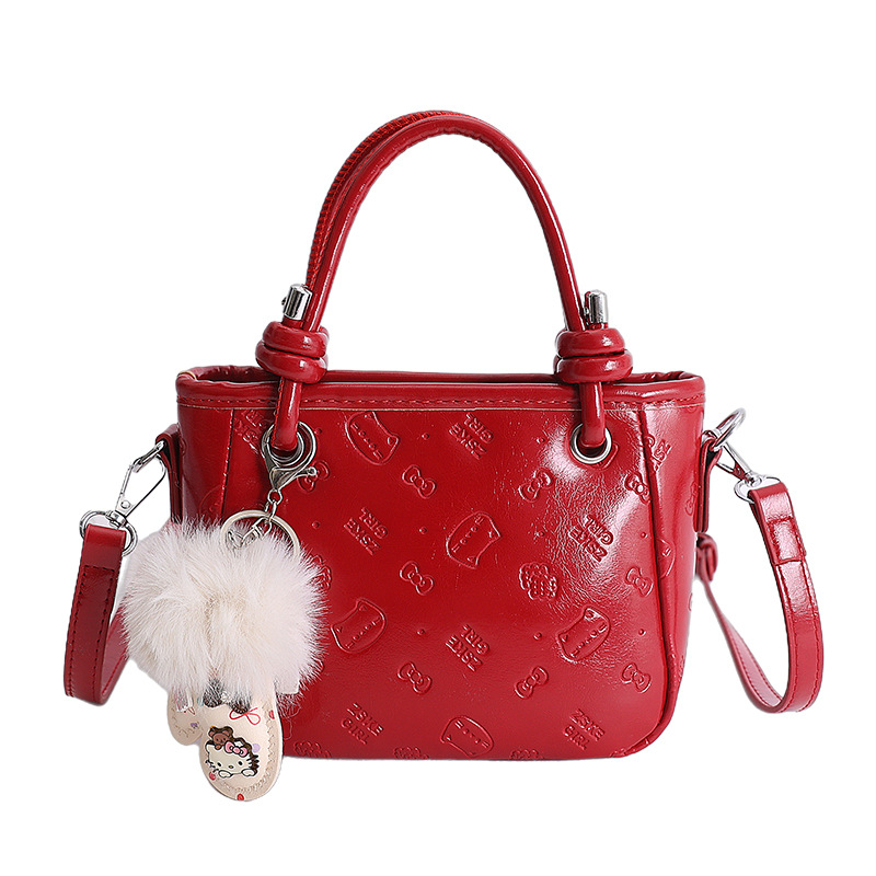 2026 ocio coreano estilo exterior encantador bolso de cubo de impresión diaria de moda nicho de diseño de hombro único bolso de tramo inclinado image 17