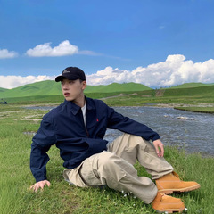 RL高版本拉夫外套男款美式翻领休闲长袖小马标刺绣夹克上衣代发