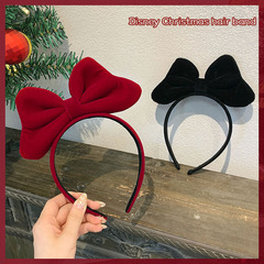 Red butterfly knot hair tie for the Chinese New Year 2022 new hair clip for the Spring Festival velvet hair accessory for women headband New Year head ornament