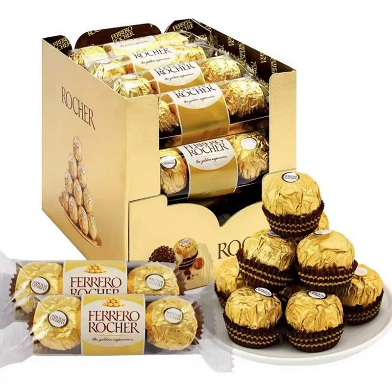 Шоколадный подарочный набор (Ferrero Rocher) T2/T3, 48–96 фундуковых капсул, свадебный подарок