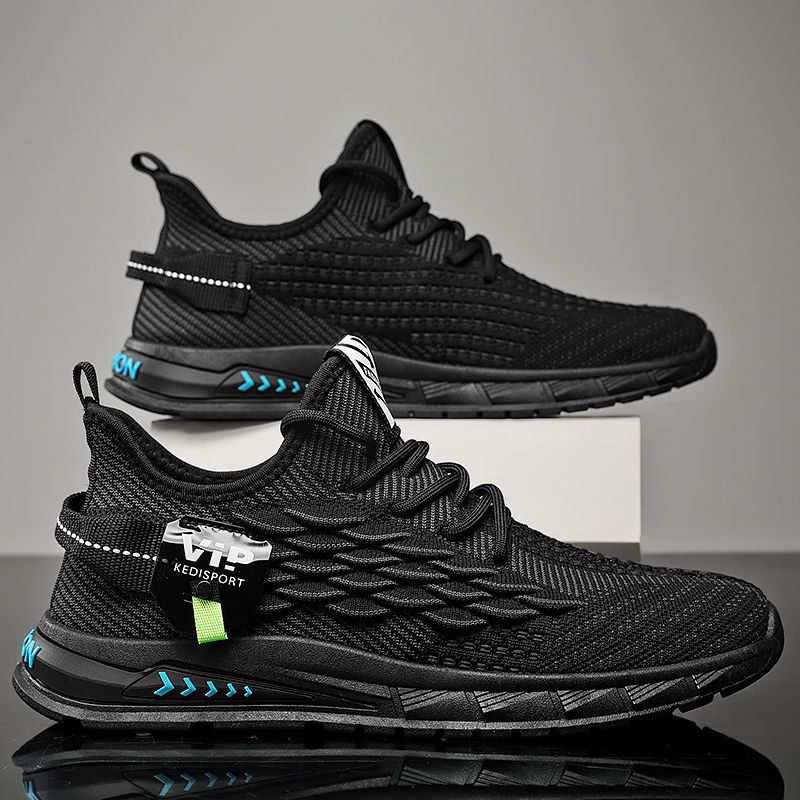 Zapatos de hombre Primavera y verano Coconut Transpirable Nueva malla Zapatos deportivos antideslizantes para correr casuales para hombres Zapatos de moda de tejido volador de todo fósforo