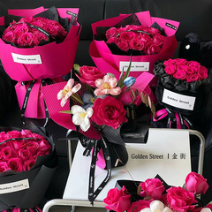 弗洛伊德玫瑰配色鮮花包裝紙 花藝氛圍紙藝術紙蜂窩紙 玫粉色包裝